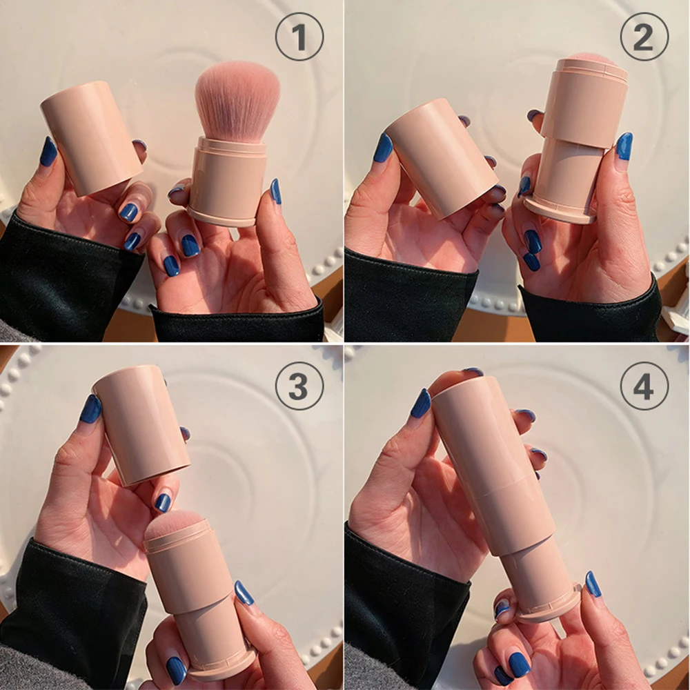 

Retractable Professional Makeup Brush High Quality Face Foundation Powder Eyeshadow Large Loose Powder Blush Makeup Blushes Tool