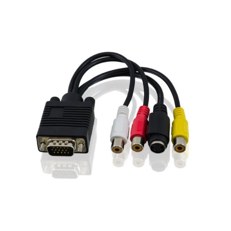 Композитный адаптер VGA в S Video 3 RCA AV TV Out кабель переходник для ПК и