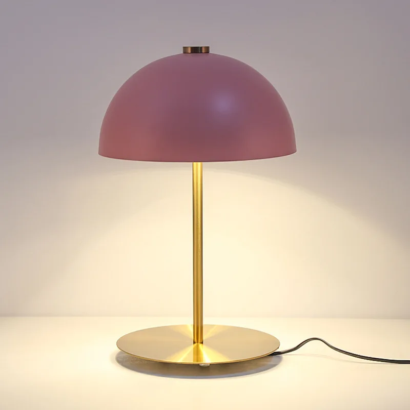 

Nordic Macaron Mushroom Design Desk Lamp Creative Pink Princess Room Living Room Study Bedroom Lights Elegant Table Lightings