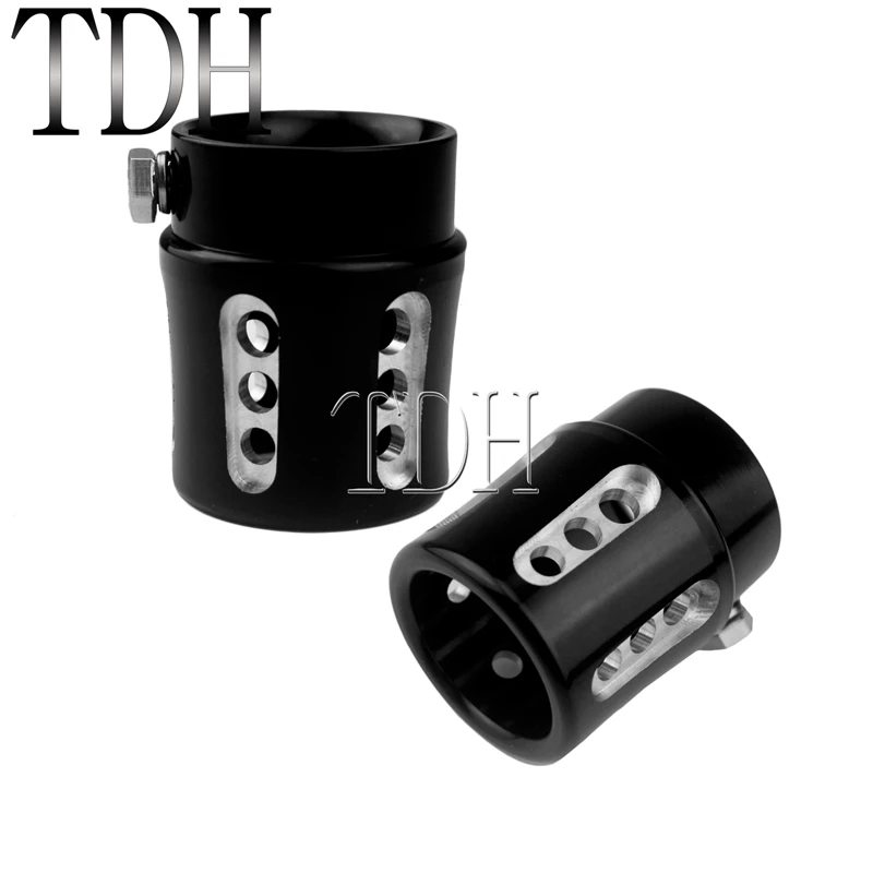 

2PCS Old School Billet Aluminum 1-3/4" Exhaust Muffler Tip Tail End Cap Cover 45mm Pipe Tip Universal for Cafe Racer