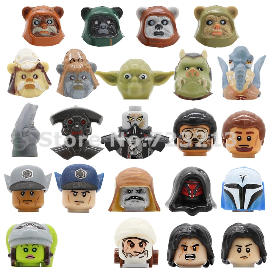 Feleph единое пространство Ewok воин фигурка головы Watto главный требор Logray Tokkat Dengar