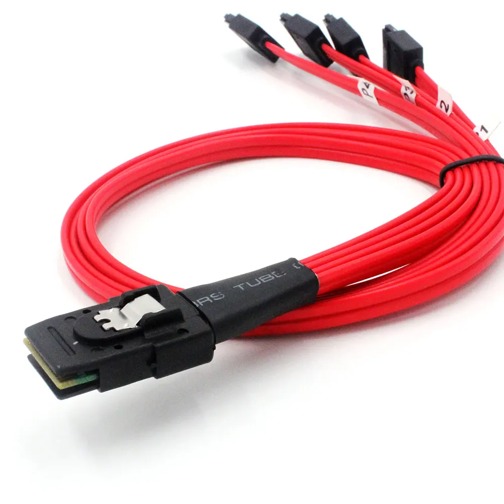 Mini SAS до 4 SATA Сервер данных внутренний жесткий диск Красные Разъемы Аксессуары
