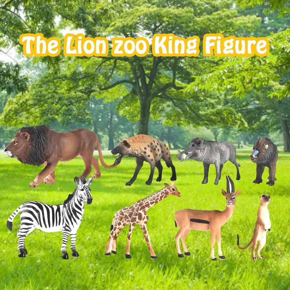 4 шт/12 шт Дикая жизнь зоопарк джунгли ферма животные модель серии фигурки