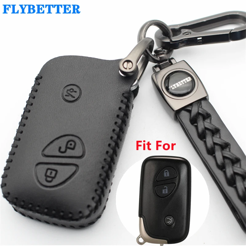 

FLYBETTER Genuine Leather 3Button Smart Key Case Cover For Lexus ES250/RX270/RX350/GX460/GS350/IS250/GS330/IS220 L723