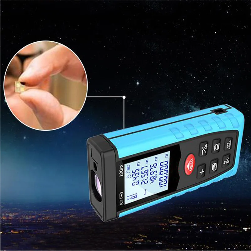 Лазерный дальномер голосового вещания двойной горизонтальный с пузырем