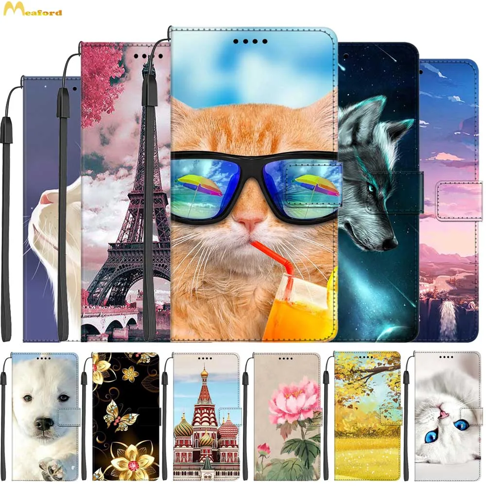 

Кожаный чехол для Huawei P40 Lite, Nova 7i, флип-чехол для книги, Nova7i, кошелек, сумки для телефона, P40lite, Роскошный чехол с отделениями для карт и подстав...