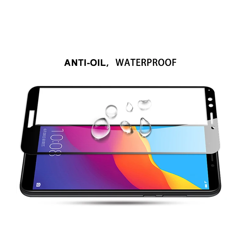 YIYONG 5D Full Cover Glue Huawei Honor 7A Pro 7C 7X Tempered Glass Screen Protector For Honor7A RU | Мобильные телефоны и