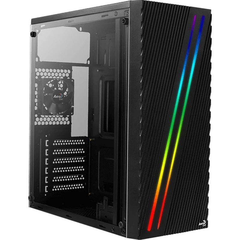 Корпус Aerocool Streak-A-BK-v1 черный без БП ATX 1x80mm 2xUSB2.0 1xUSB3.0 audio | Компьютеры и офис