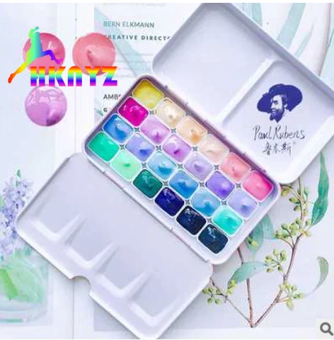 

1 sets Handmade 24 Colors Acuarelas Pigment Packing Aquarelle Wasserfarbe Mini Aguarela Acuarela Candy Color Watercolor