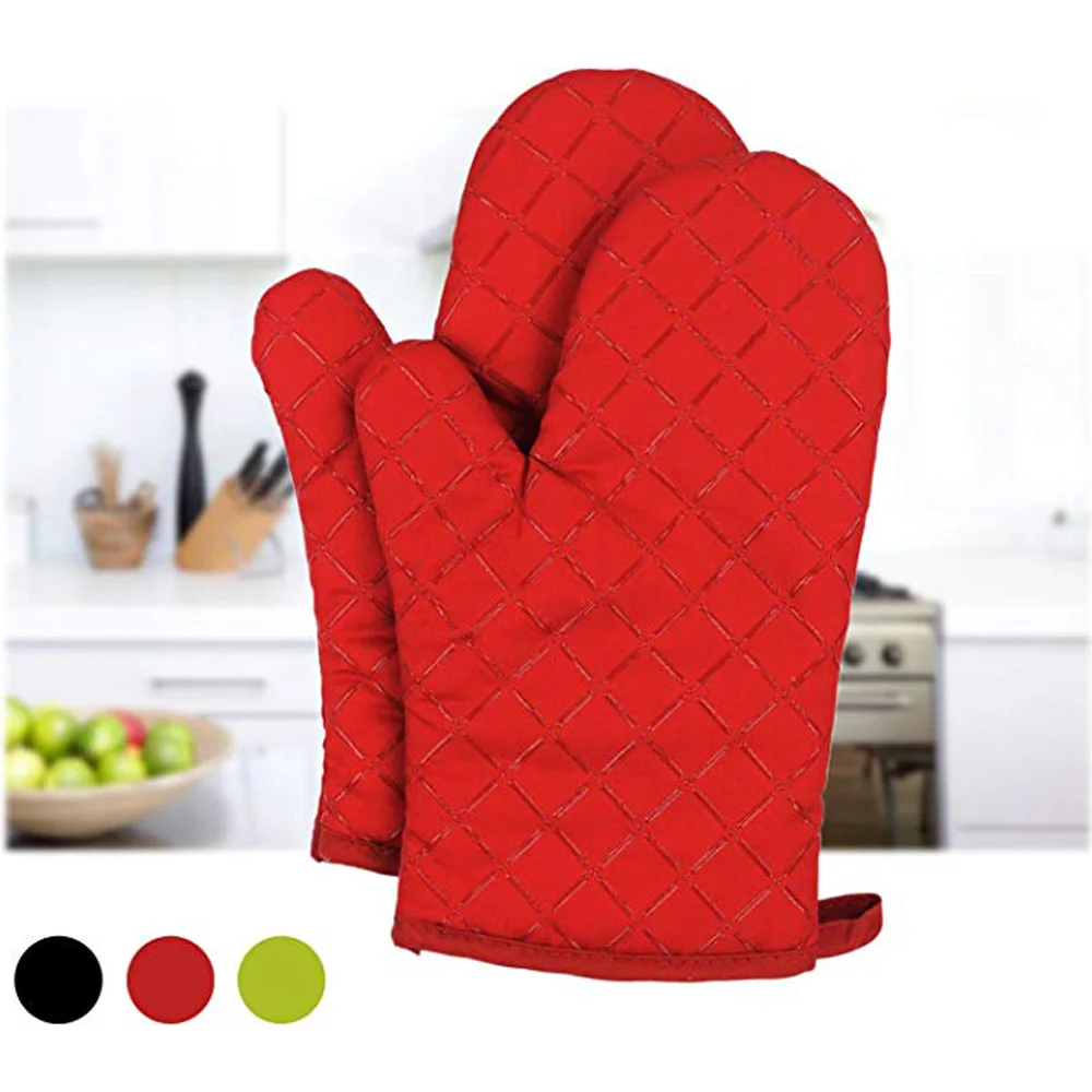 Термостойкие силиконовые перчатки для духовки Нескользящие хлопковые кухонные
