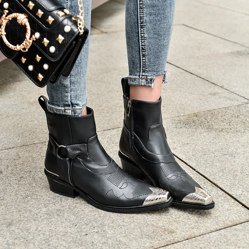 MStacchi Новый осень зима теплые Wedtern сапоги женская обувь из натуральной кожи