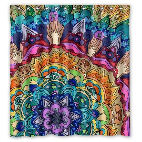 

Beautiful Mandala Pattern Polyester Fabric Shower Curtain