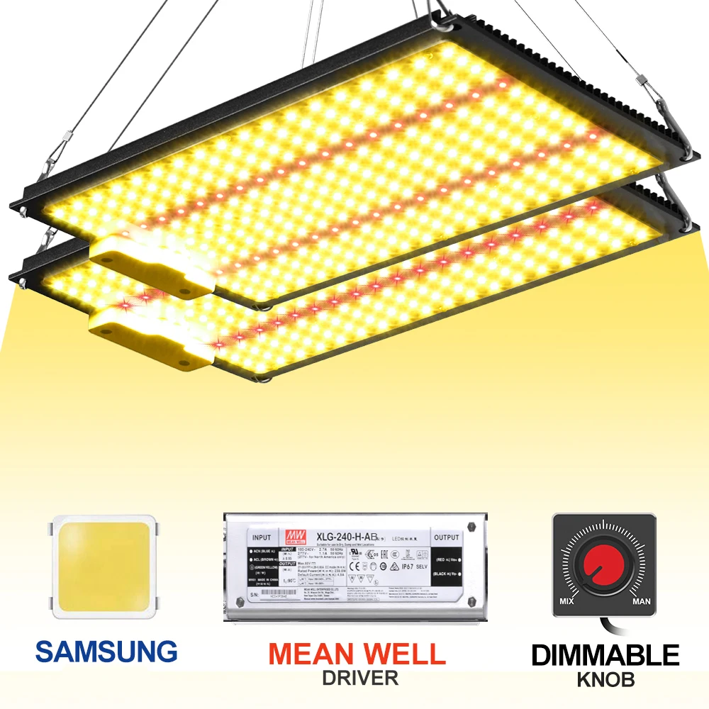 1000W Samsung Led Grow Lamp Full Spectrum 2000W LED Grow Light High PPF  for Seedling, Veg and Blooming