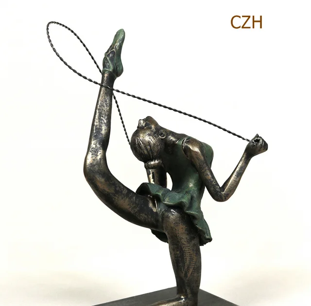 Винтажная скульптура из смолы, калистеника, железная статуя для гимнастики, сувенир, подарок на день рождения, ремесло, украшение, аксессуары для декора
