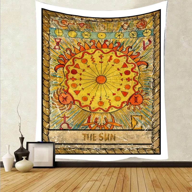 Готический домашний декор художественный гобелен ретро ручная роспись символы