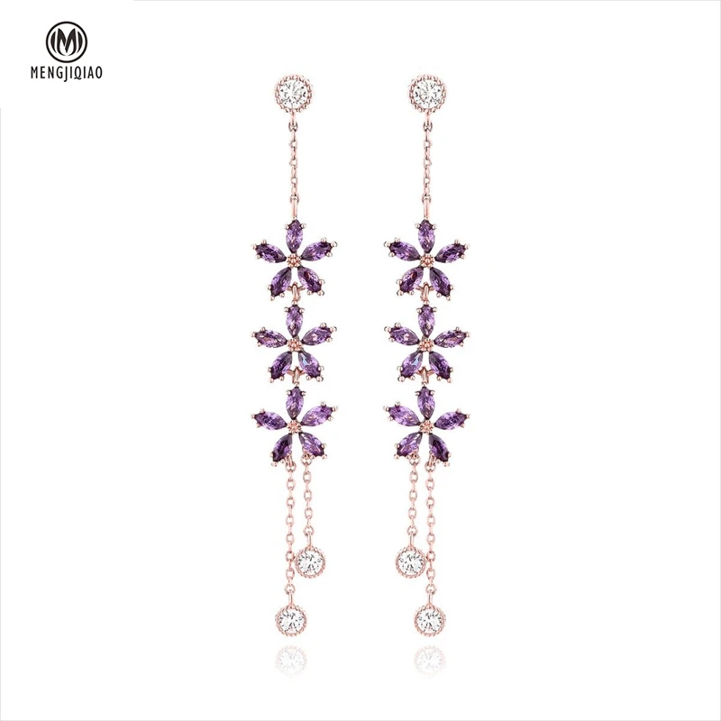 Женские Висячие серьги с кисточками MENGJIQIAO новые корейские элегантные