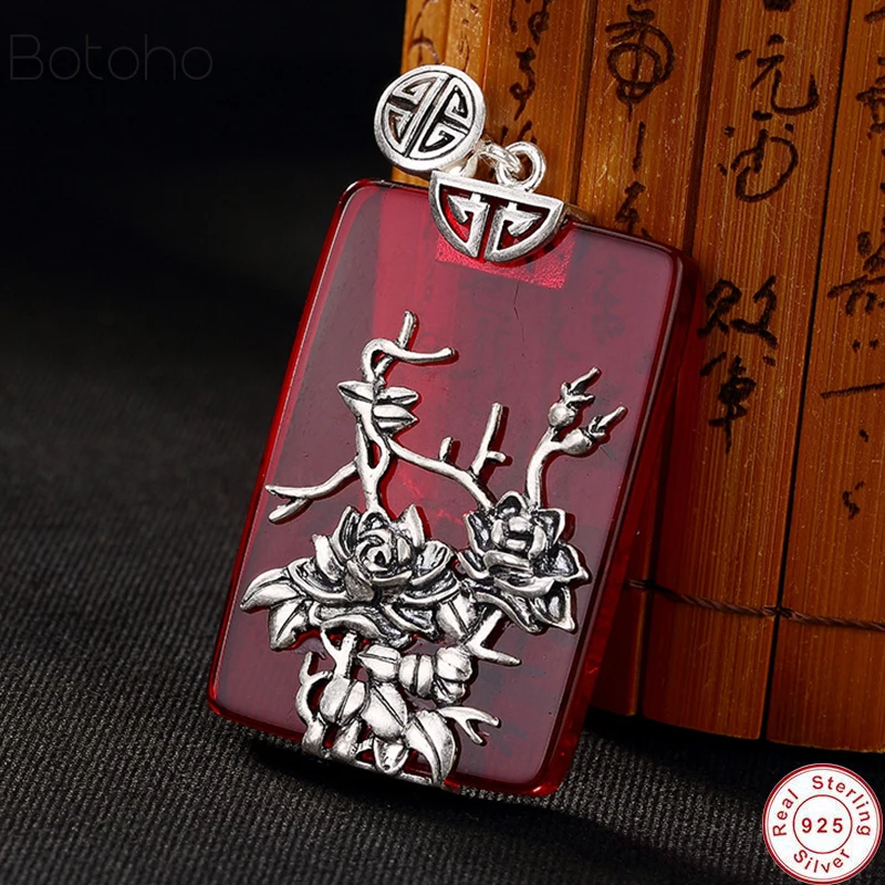 Драгоценный камень ювелирные изделия Большой Рубин винтажный цветок полые