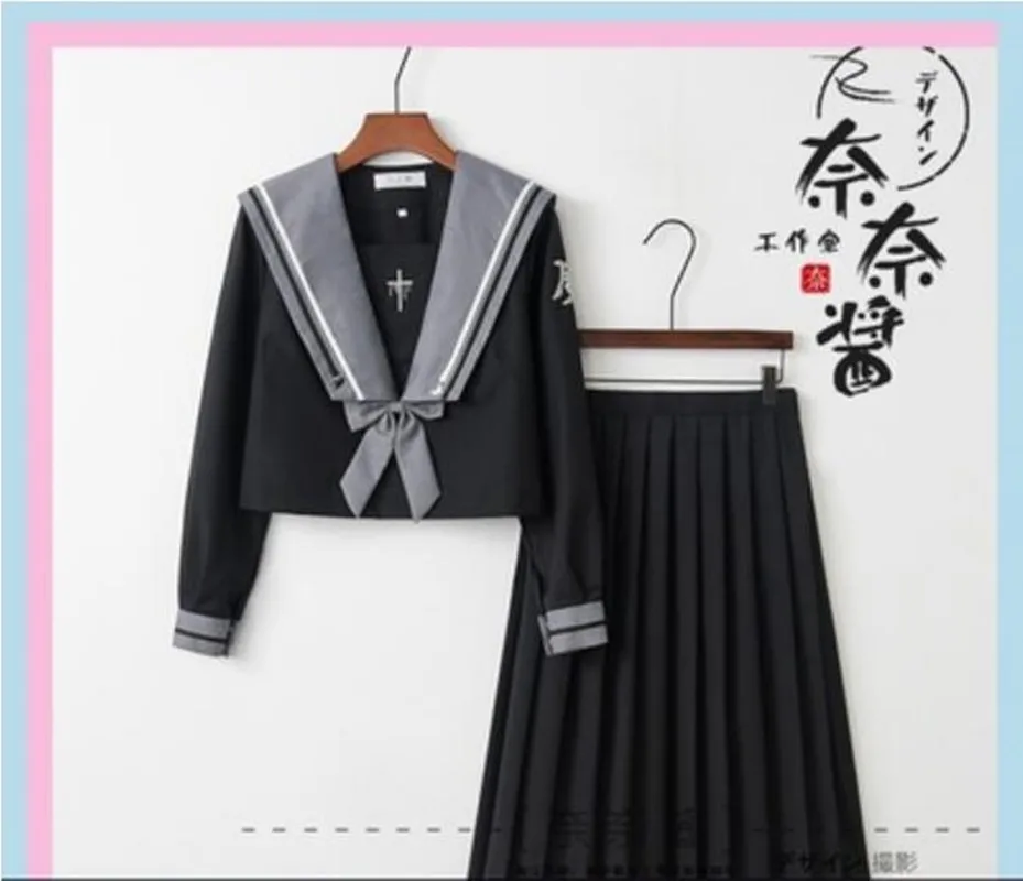 Jk костюм Униформа милое Повседневное платье моряка для девочек Jpanese Kawaii