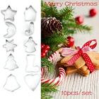 Набор рождественских форм для печенья из нержавеющей стали, 10 шт.