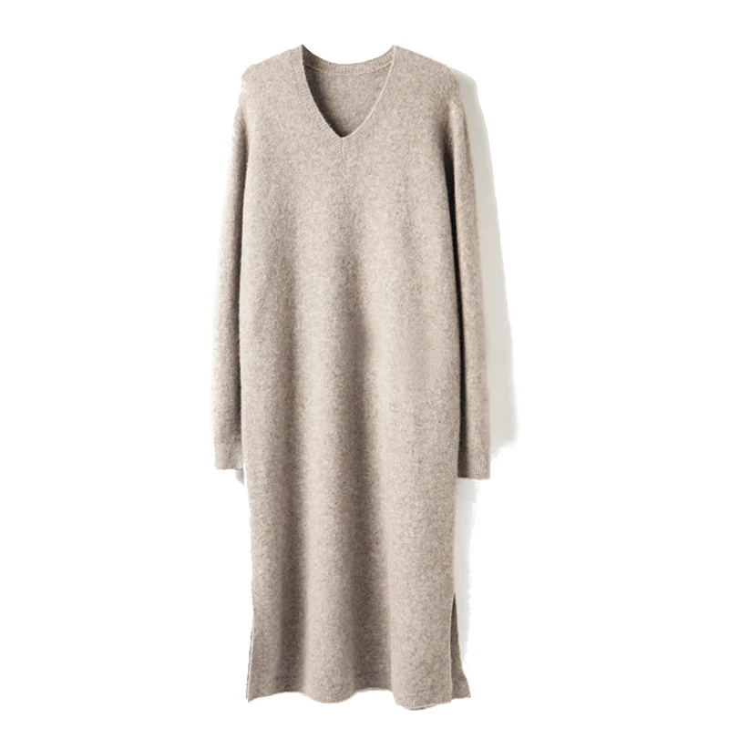 Женский бархатный пуловер BAHTLEE свитер из шерсти с v-образным вырезом и длинными