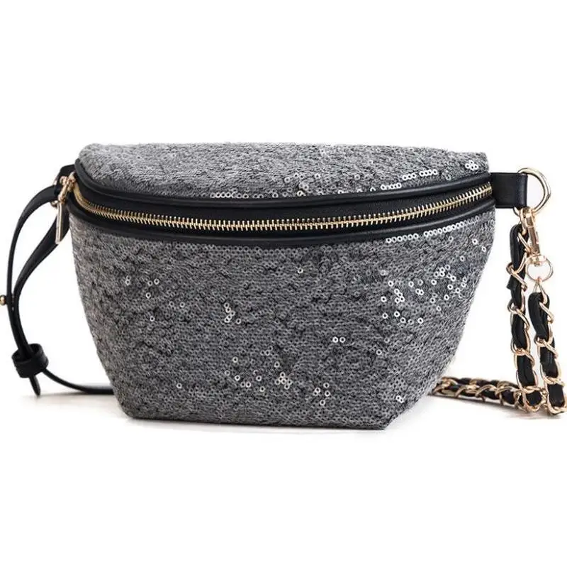 Женская поясная сумка для путешествий модная сумка-слинг с пайетками женщин