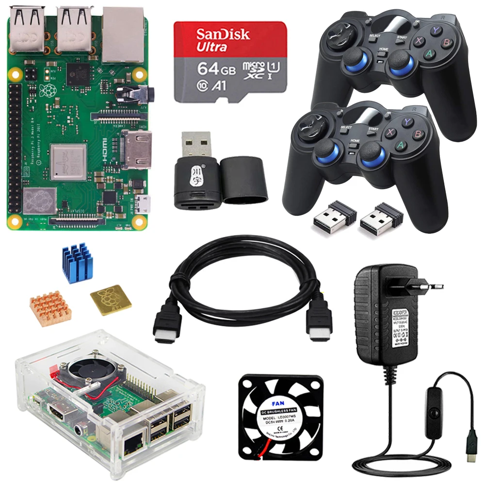 Оригинальный Raspberry Pi 3 комплекта + акриловый чехол Питание 2 4G Беспроводной