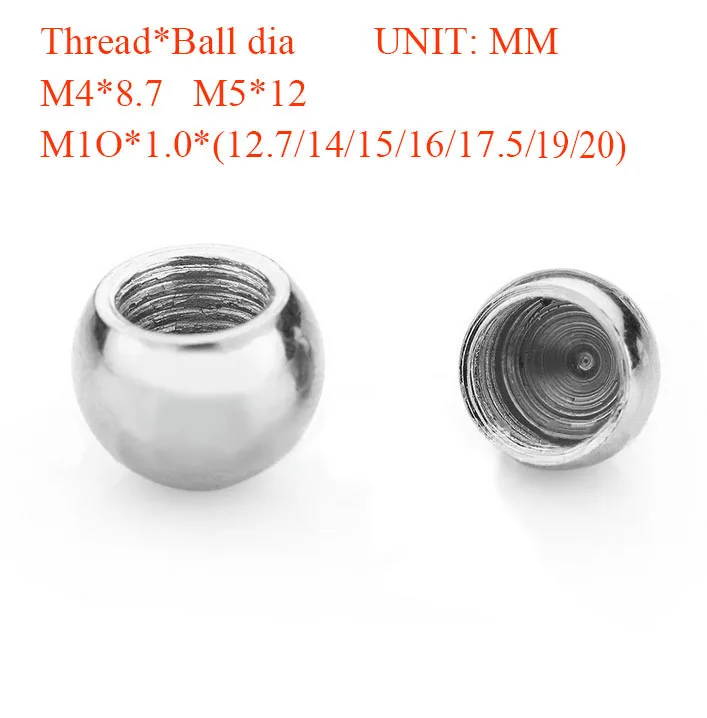 M4 M5 M10 стальная шариковая гайка освещение ветка концевой наконечник светодиодное