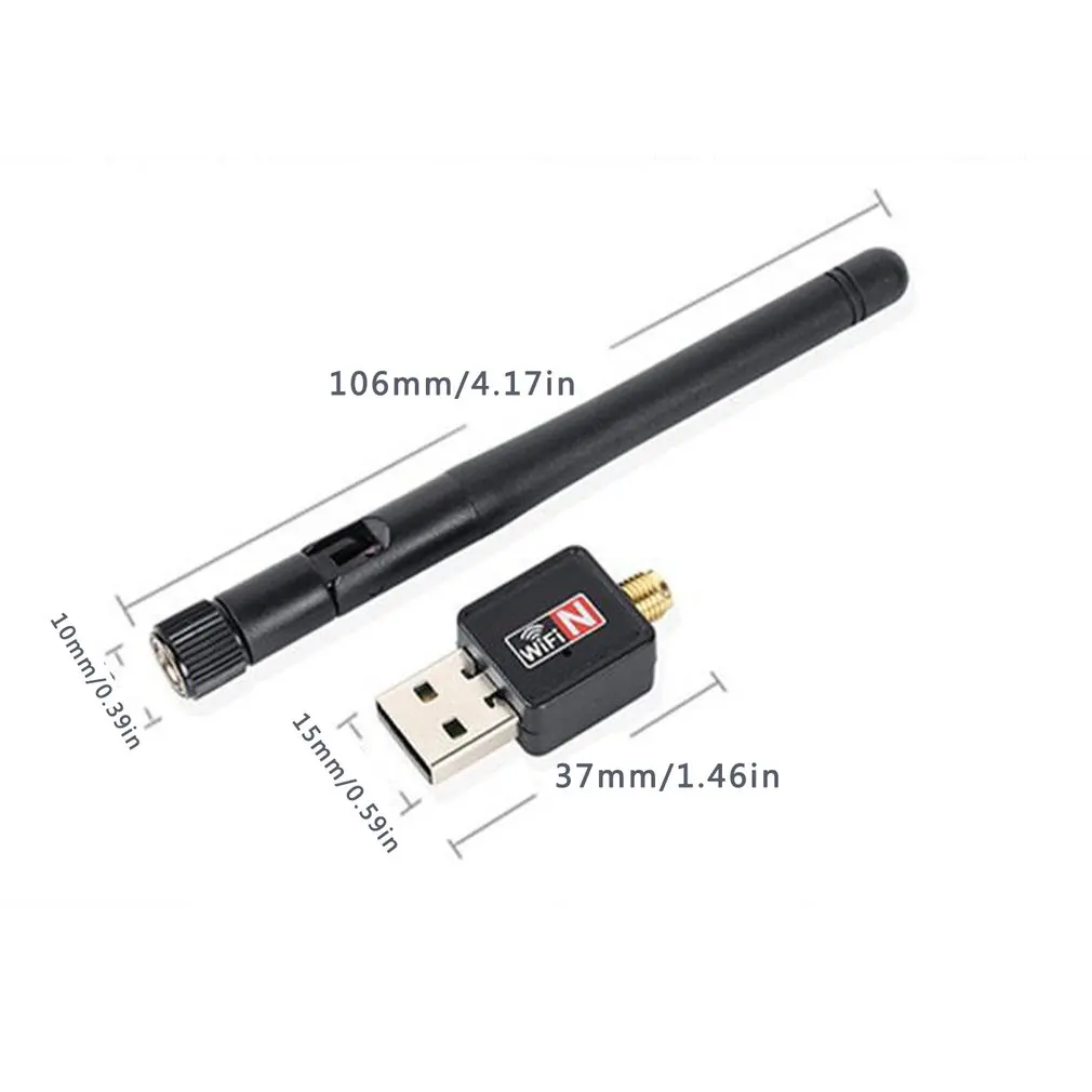 150Mbps MT7601 Wireless Network Card Mini USB WiFi Adapter LAN Wi-Fi Receiver Dongle Antenna 802.11 b/g/n for PC Windows | Компьютеры и