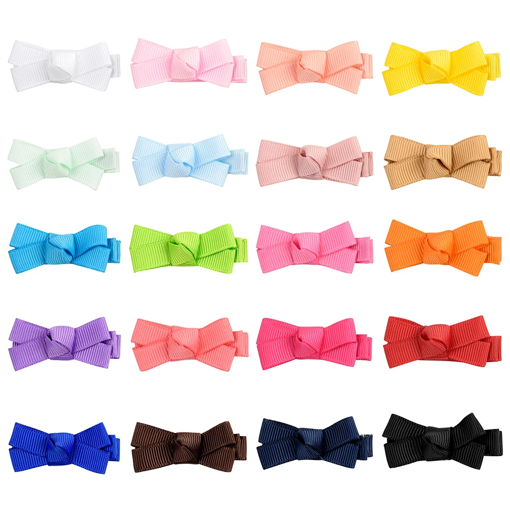 31 цвет банты для волос однотонные блестящие заколки милых девочек ручной работы
