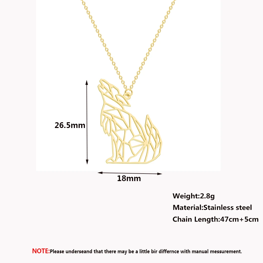Ожерелье Kinital с подвеской-волком в виде животного для женщин и мужчин