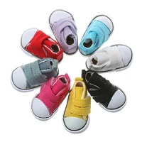 1 pair 5cm doll shoes denim slippers for dolls fashion denim mini shoes 16 for handmade dolls high top plimsolls mini sneakers