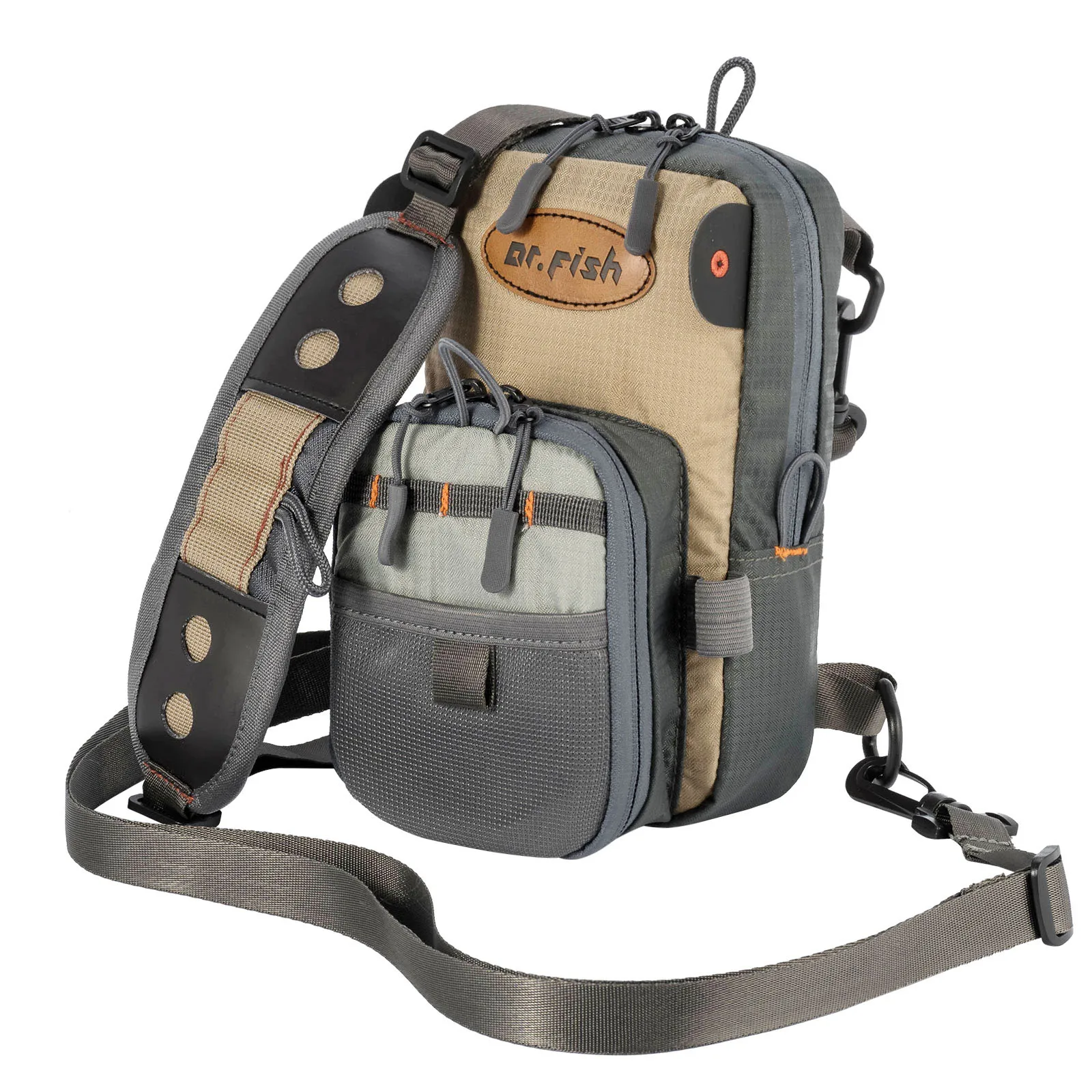 

Fly Fishing Bag Fishing Pack Chest Light Weight Travel Breathable Back Design Double SBS Zippers Waist Pack Adjustable