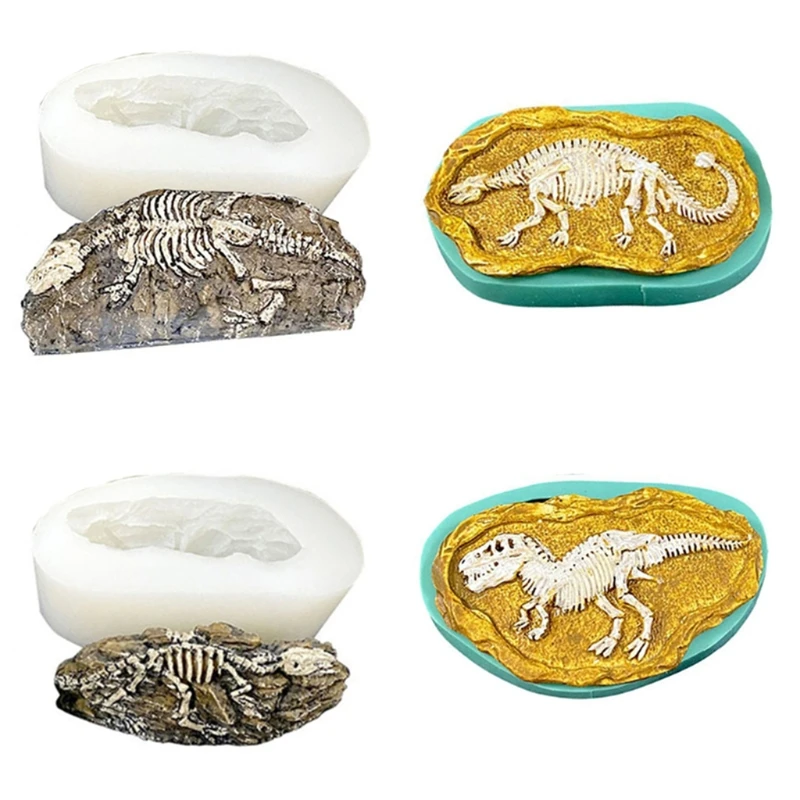 

Stereoscopic Dinosaur Fossils Silica Gel Mold Make Scented Figure Candles Wax Table Ornament Soap Pendant Bachelor Party