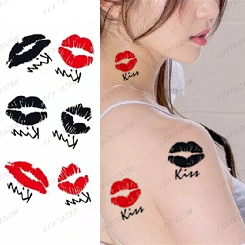 Waterproof Black Infinity Tattoo Women Body Hand Art Drawing Butterfly Temporary Tattoo Stickers Men Finger Tattoo Small Size