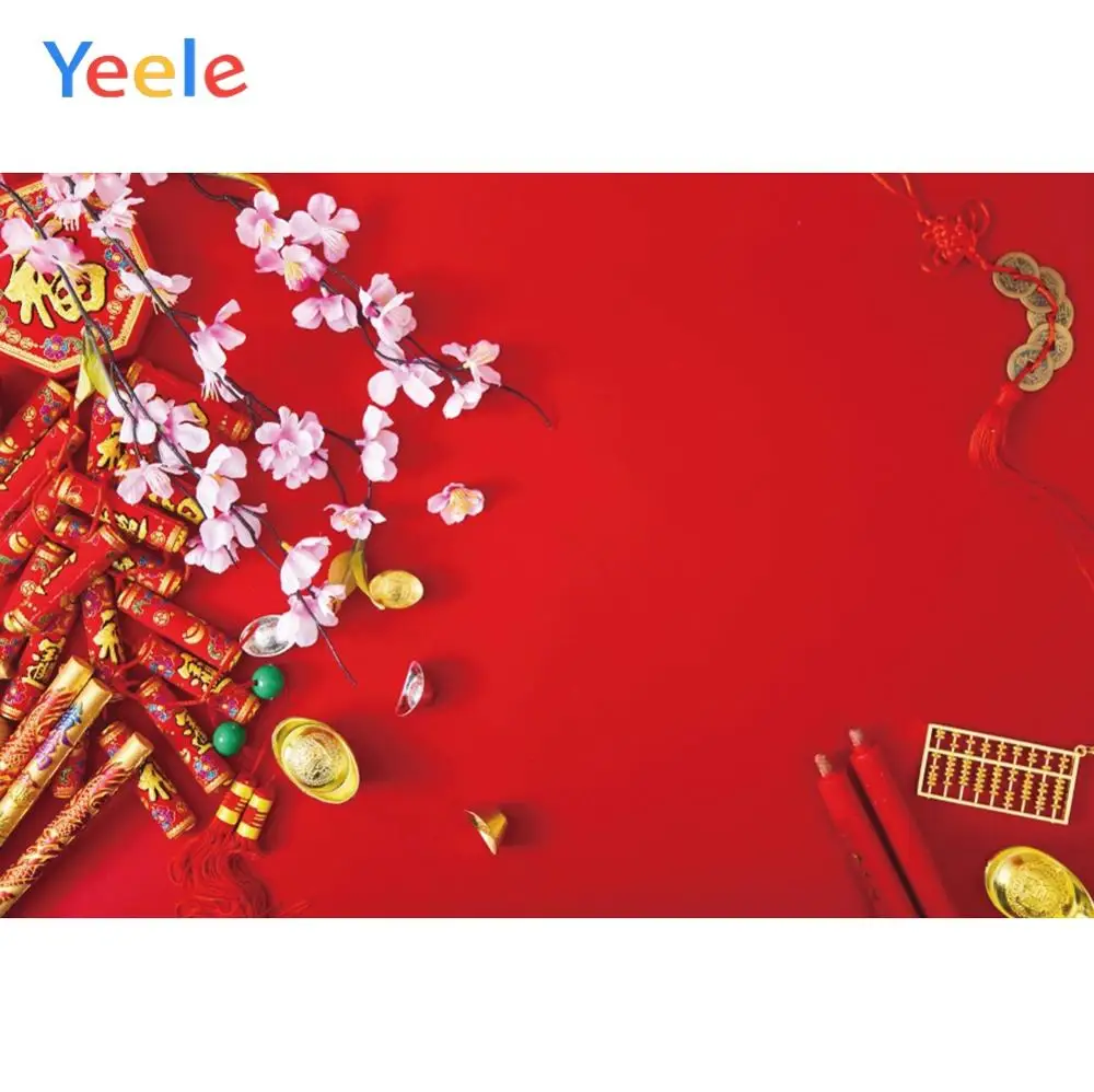 Новогодний Праздник Yeele праздник весны красный украшение для вечеринки фоны