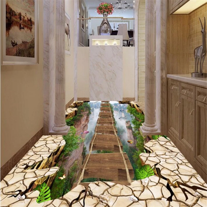 Wellyu напольное покрытие на заказ декоративная картина 3D обшивка скалы горная