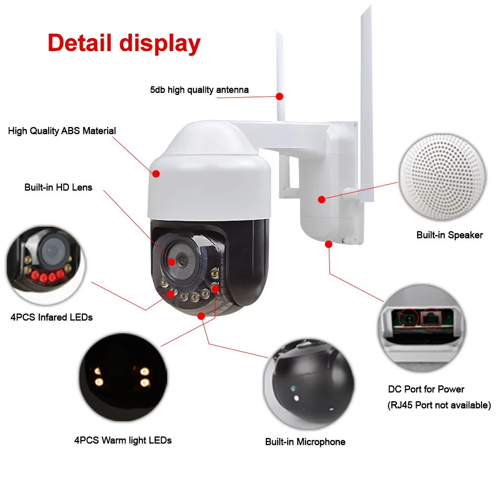 3 ”мини 1080P 3G 4G LTE PTZ камера двухсторонняя аудио Беспроводная ip 4 мм объектив SIM