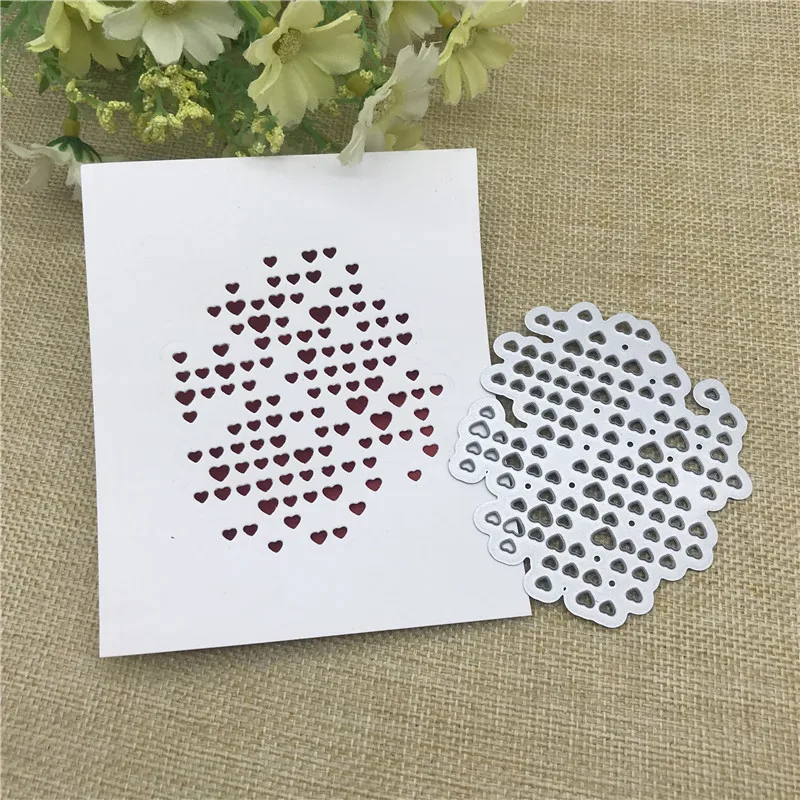 Любовь Сердце фон металлические штампы для скрапбукинга ремесла вырезания