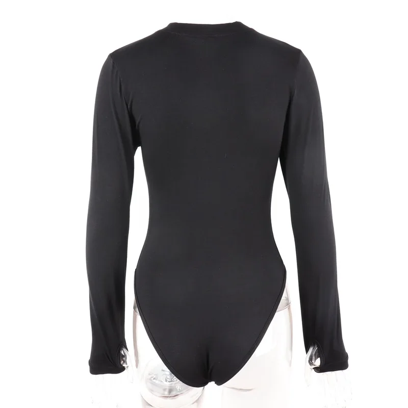Valadenims new autumn and winter button sexy for women bodysuit long sleeve skinny Siamese clothes
