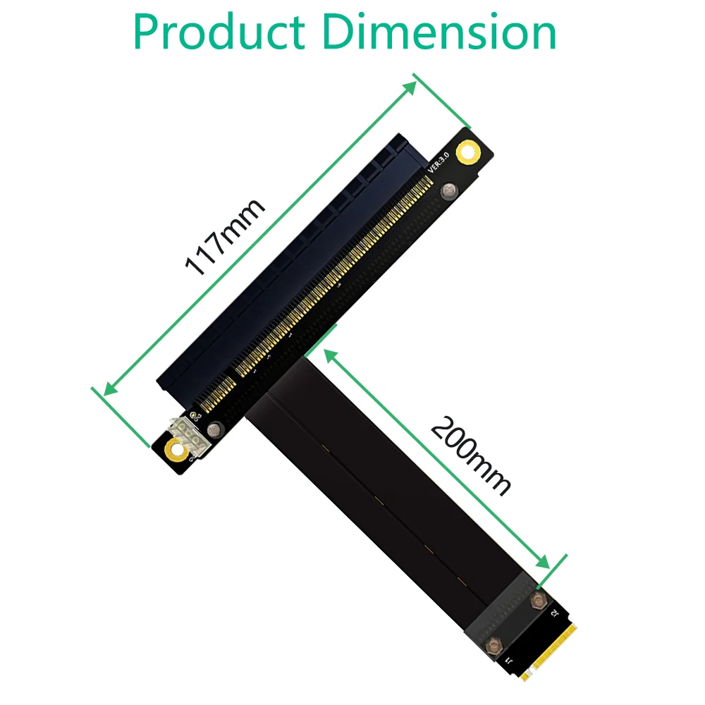 M.2 NVME M-key к PCI-E 3 0 16X Удлинительный кабель высокоскоростной стабильный Расширенный