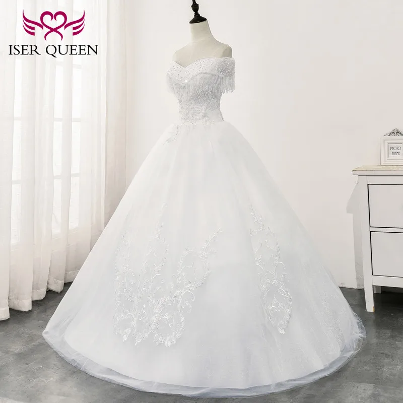 Женское свадебное платье с бусинами кружевной аппликацией и блестками | Свадьбы