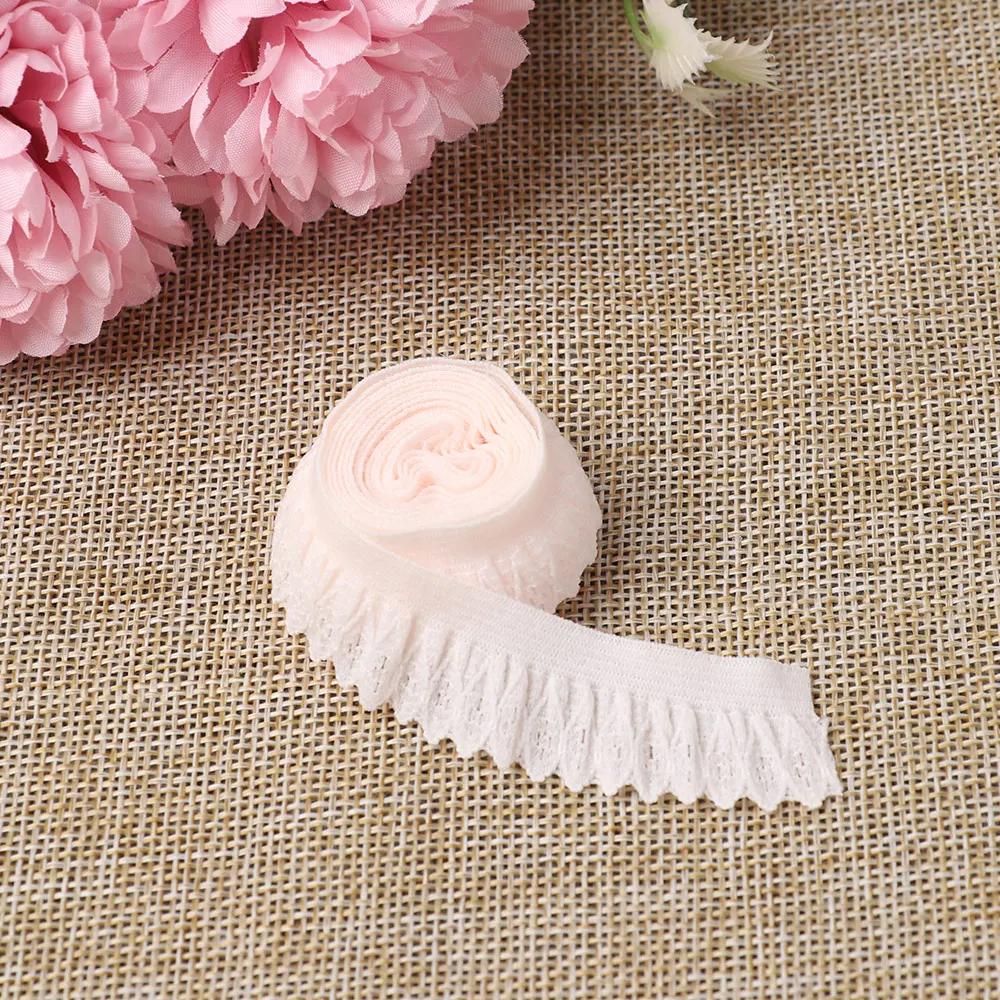 Цветные кружева ткань для кукол Одежда Носки Декор плиссированные эластичные