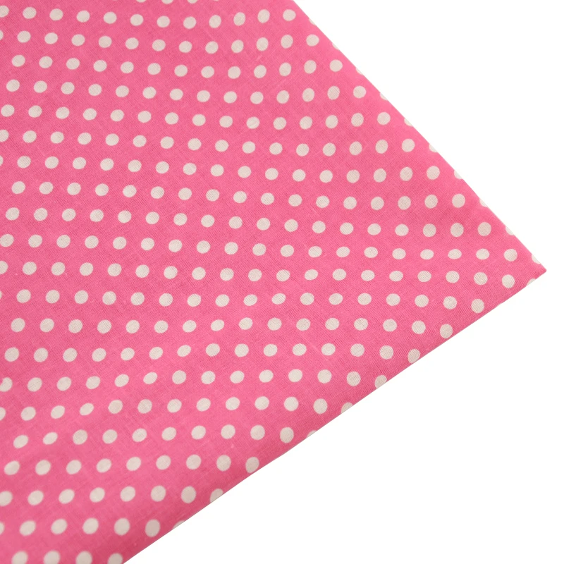 Teramile Fat Quarter Printed White Dots Designs Rose Pink Cotton Patchwork Fabrics for Sewing Accessories Home Textile Crafts | Дом и сад