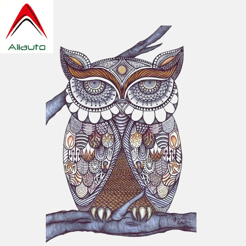 Модные автомобильные наклейки Aliauto этническое винтажное украшение в виде совы