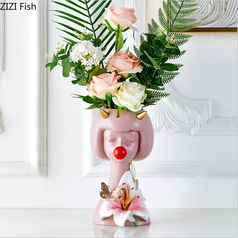 Силиконовая ваза в скандинавском стиле креативная сувенирная скульптура виде