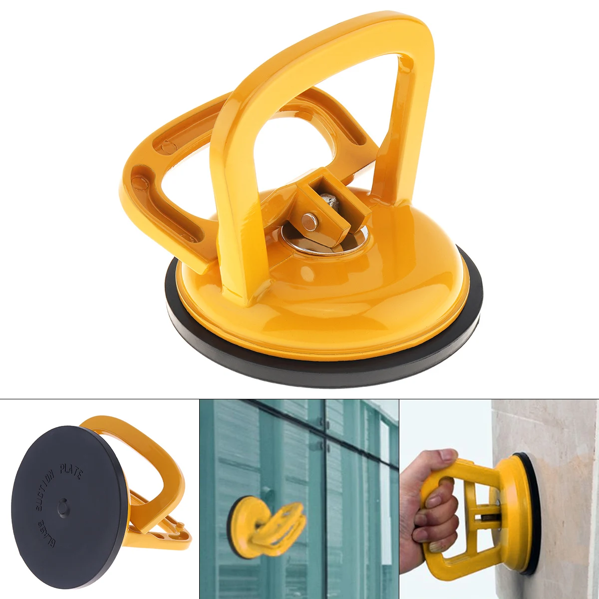 

Single Claw Sucker Vacuum Suction Cup with Rubber Suction Pad and 2 Clip Handles for Tiles / Glass / Lightweight Locking Device