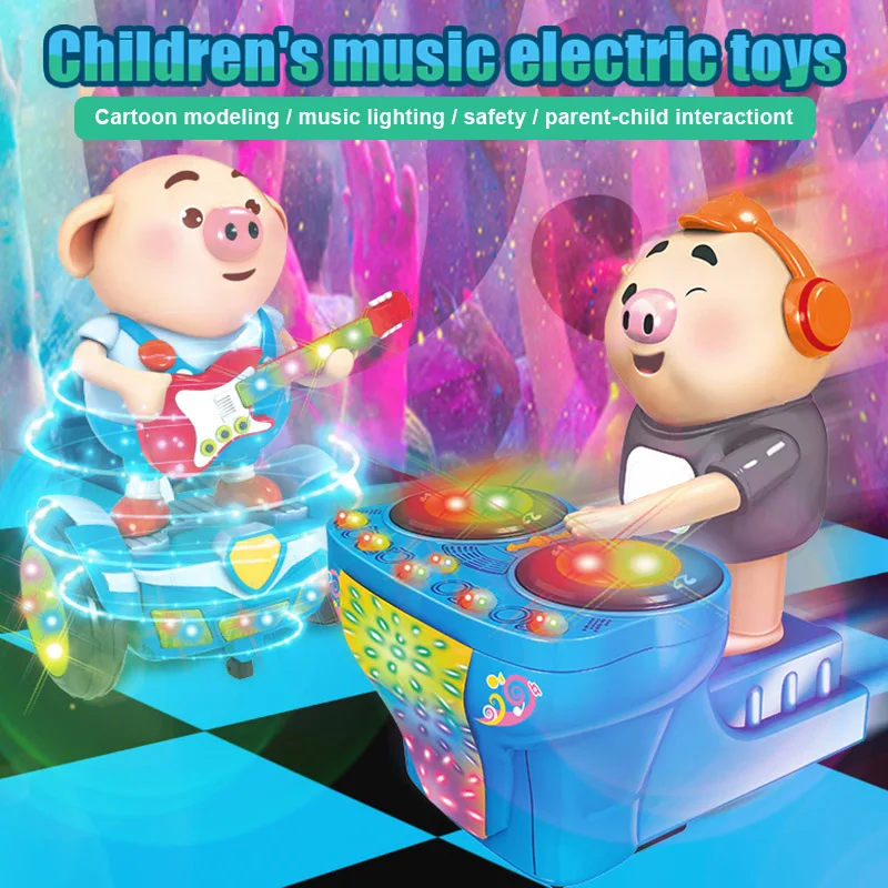 Новая электрическая игрушка с мультяшной Свинкой семейная Рождественская