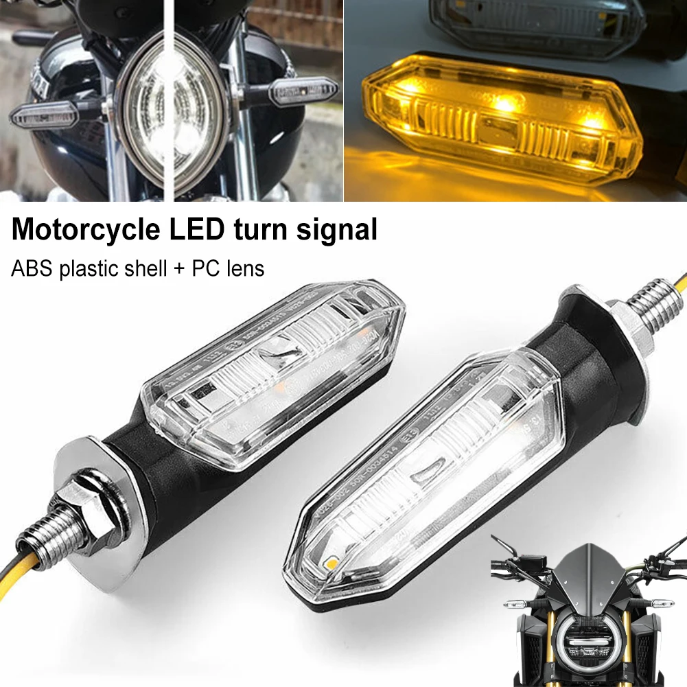 Motorcycle LED Turn Signal Light 12V Indicator Blinker Amber Lamp 10mm Bolt for Honda Suzuki Kawasaki Yamaha Parts  - buy with discount