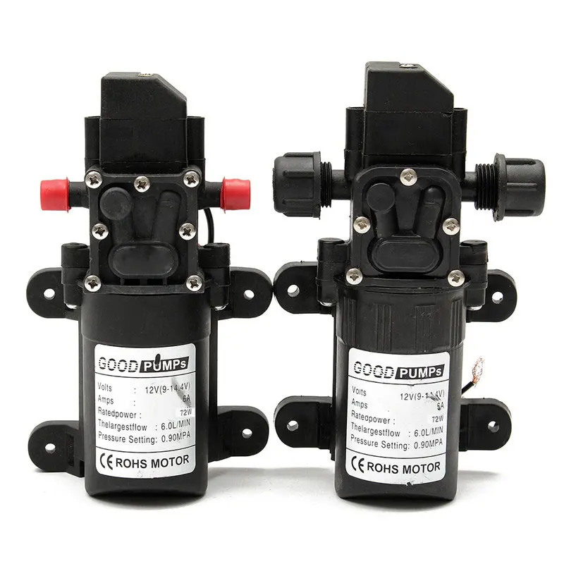 

DC 12V 130PSI 6L/Min Water High Pressure Diaphragm Water Pump Self Priming Pump Automatic Switch