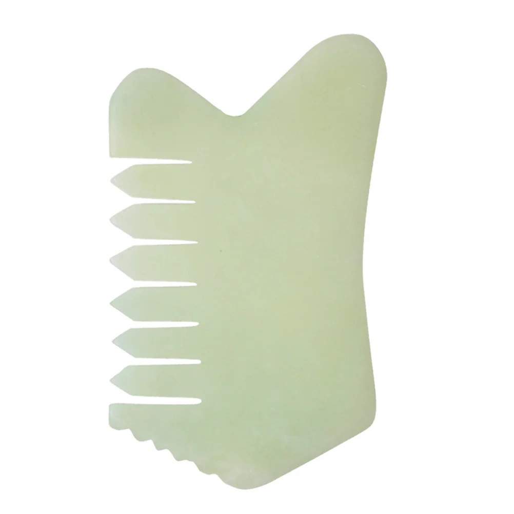 

1pc Jade Stone Comb Head Comb Scalp Massager Scraping Plate for Adults